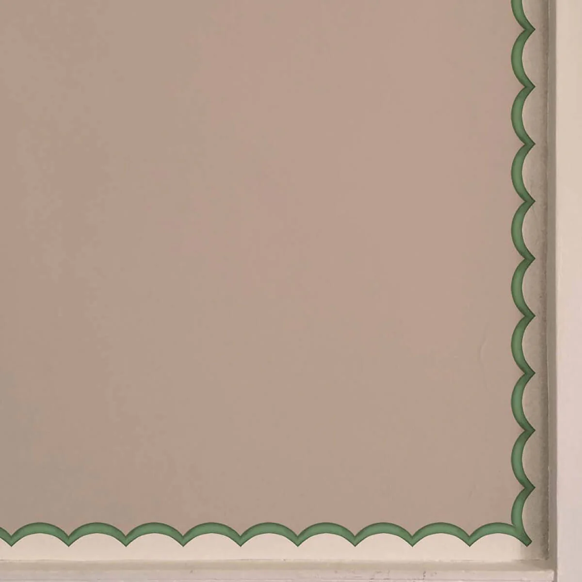 Scallops Green Wallpaper Border