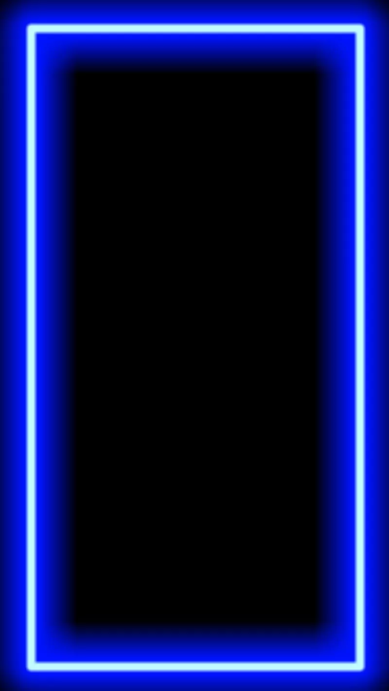 Neon Blue Frame, background, black