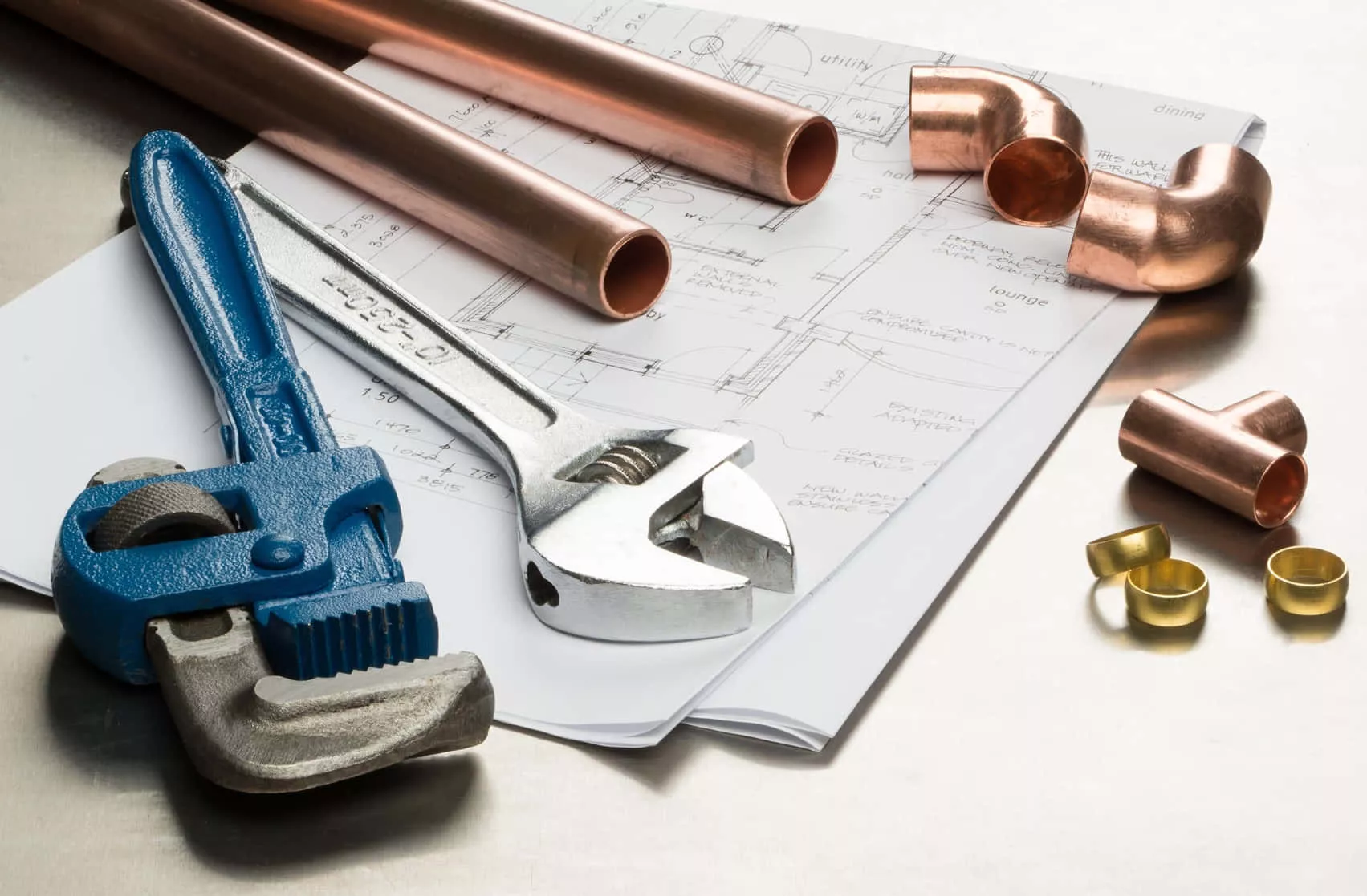 Copper Plumbing Fittings Wallpaper