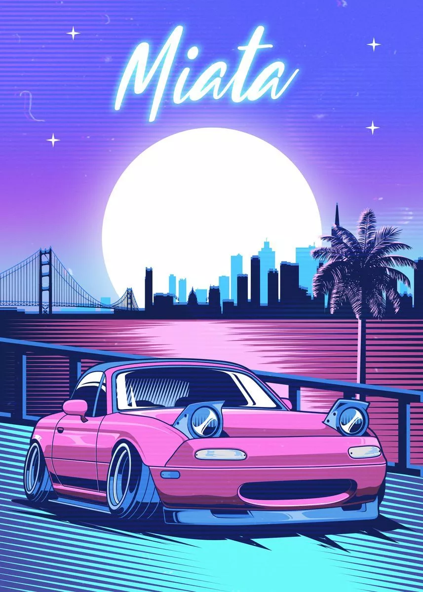 Cartoon Mazda Miata Wallpapers - Wallpaper Cave