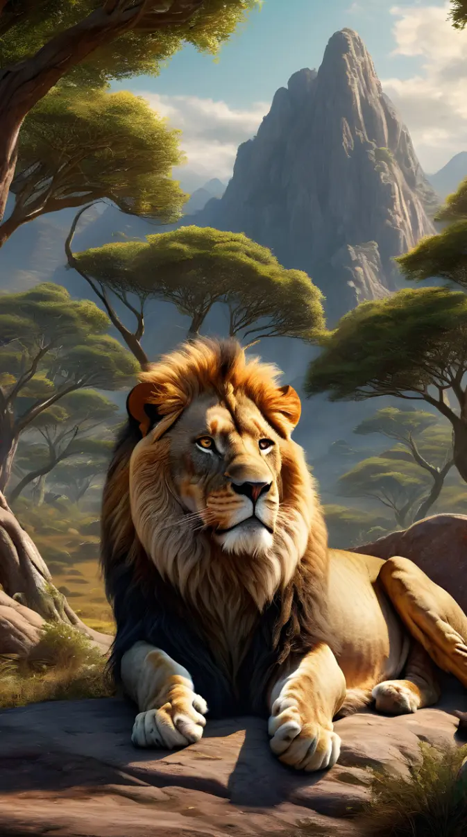 majestic lion wallpaper