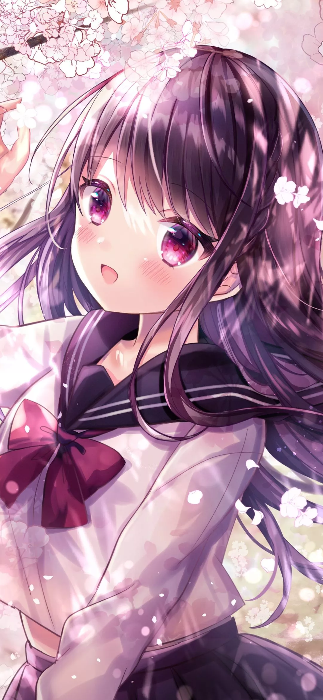 Anime girl Wallpaper 4K, Girly, Pink