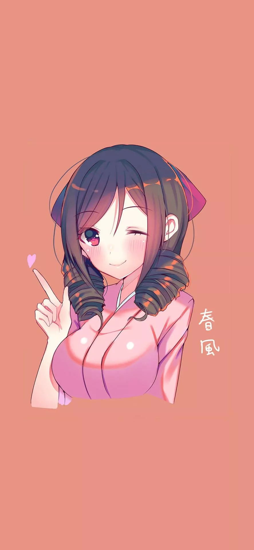 Check Gesture Cute Anime Girl iPhone