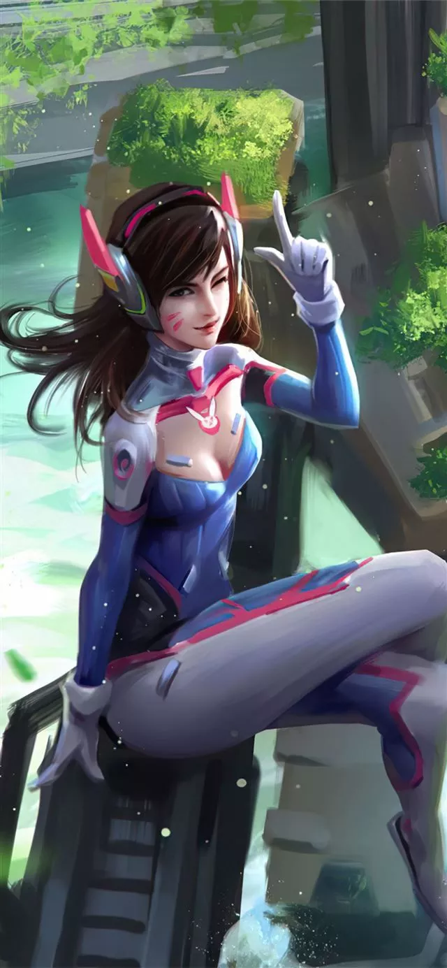 dva overwatch cute 4k iPhone X