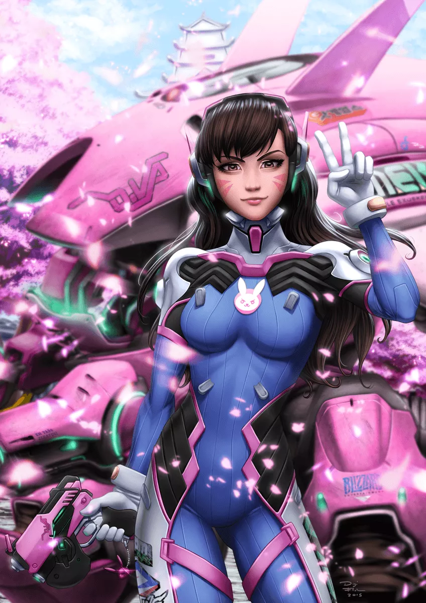 Epic D.Va from Overwatch: A Gamer's Icon