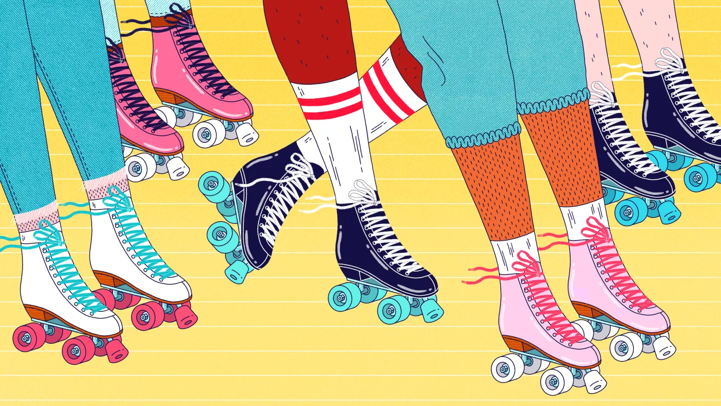 Roller skating feels a lot like love