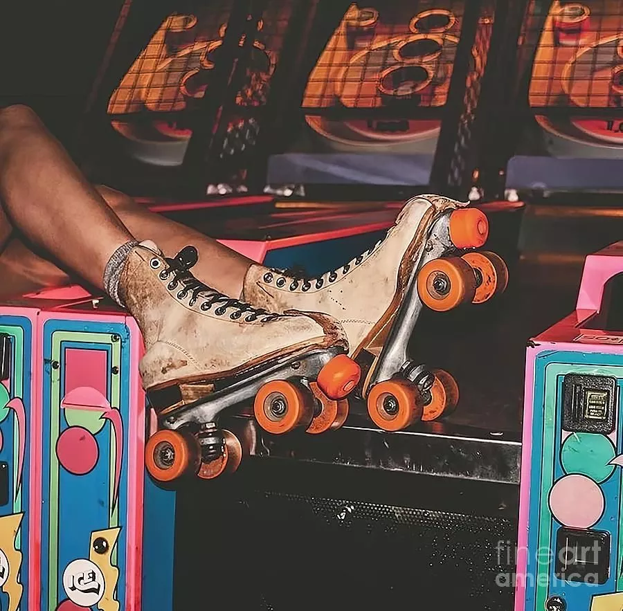 Vintage Rollerblade Aesthetic Painting