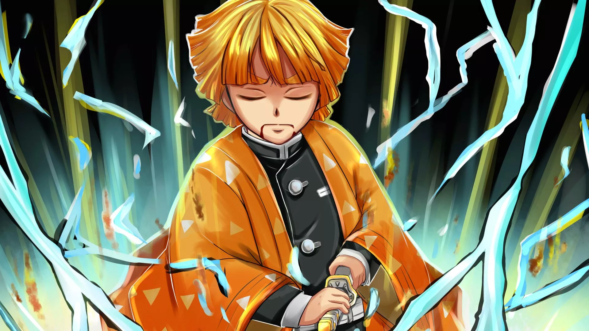 Zenitsu Agatsuma Anime 1080P Laptop