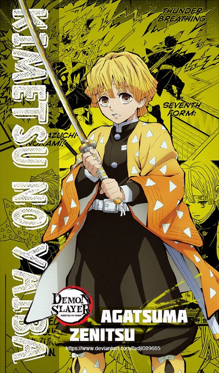 Zenitsu Agatsuma. Kimetsu no Yaiba