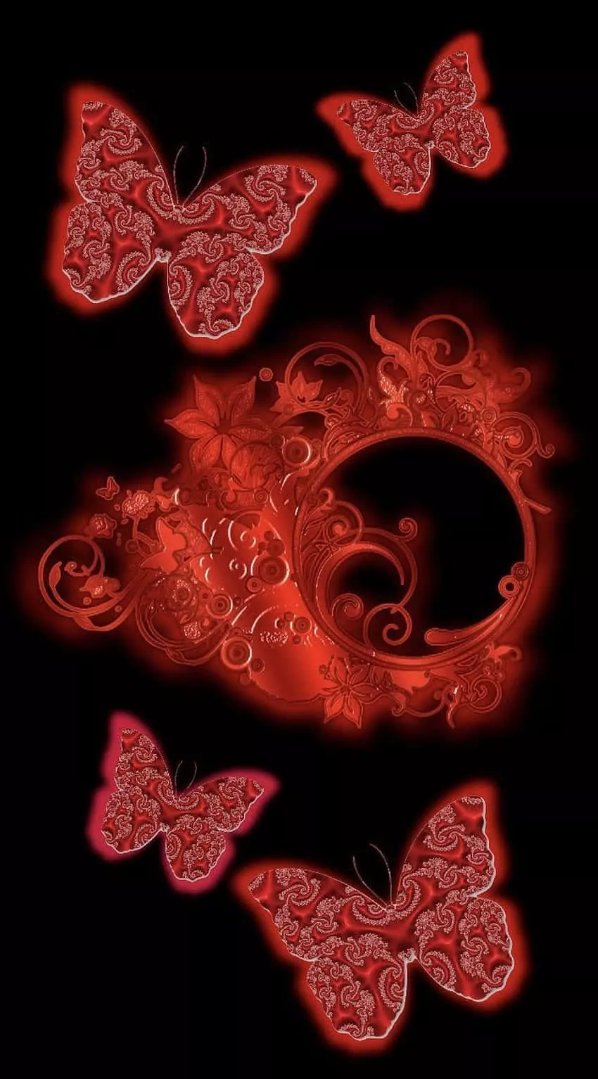 Red Butterfly Wallpaper