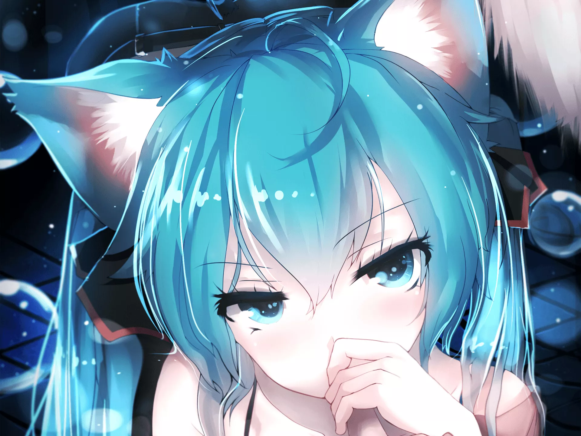Nekomimi Hatsune Miku HD Wallpaper