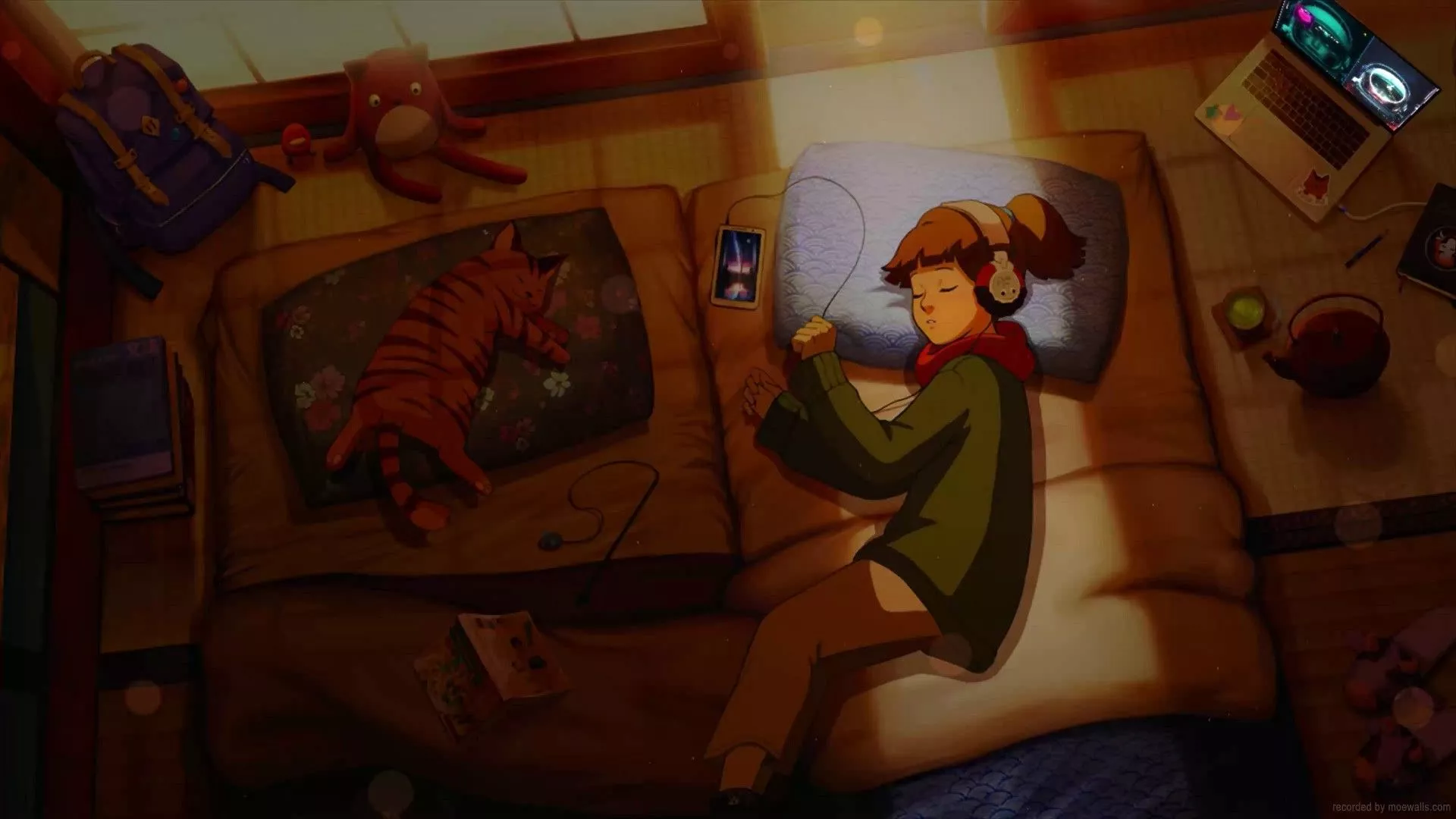 Lofi Girl Sleeping With Her Cat Live