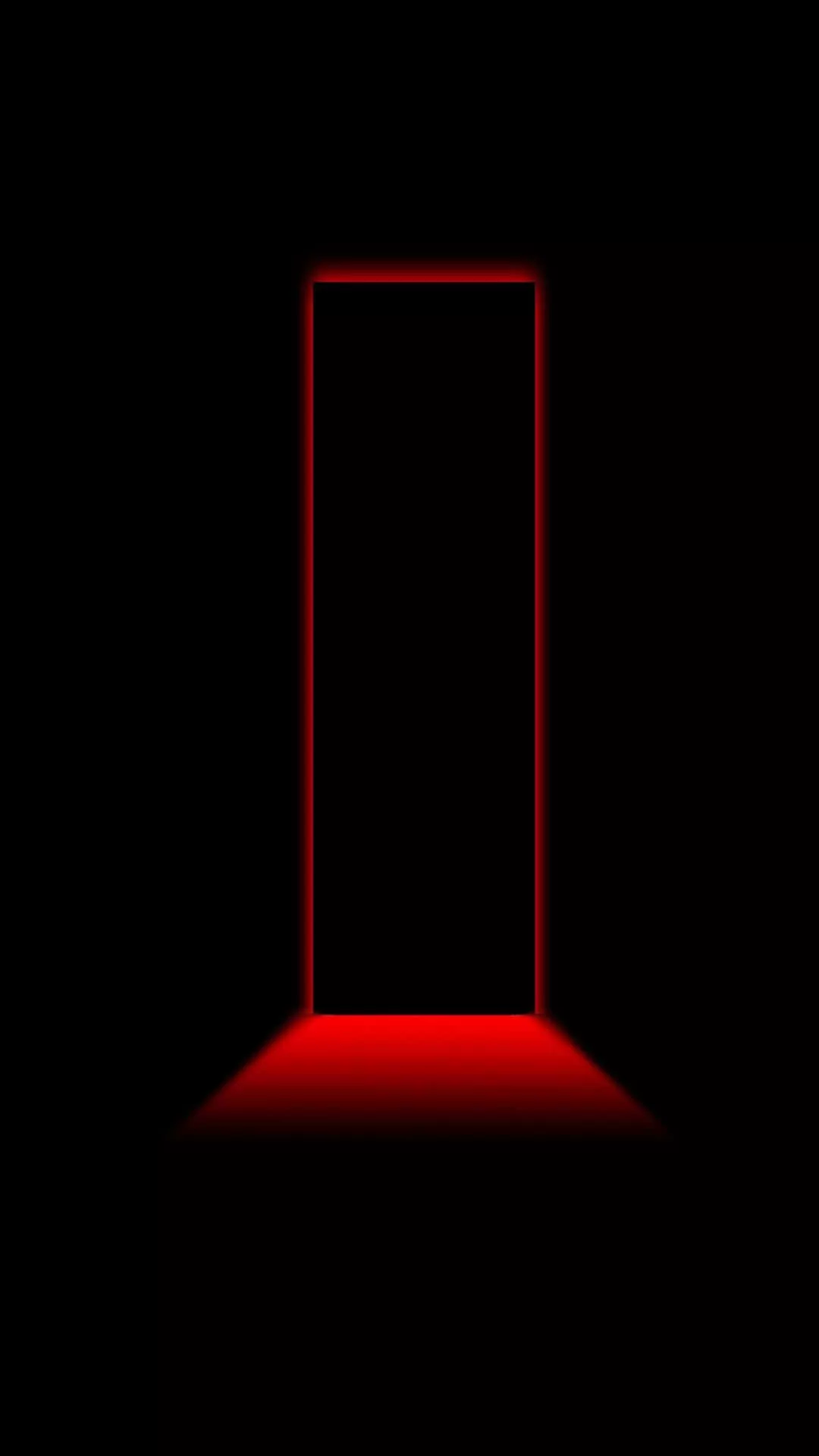 Red Door In A Dark Room Wallpaper