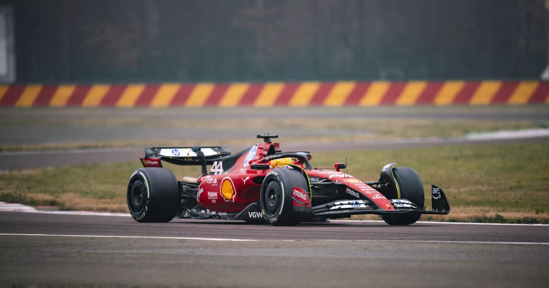 Hamilton makes Ferrari F1 debut
