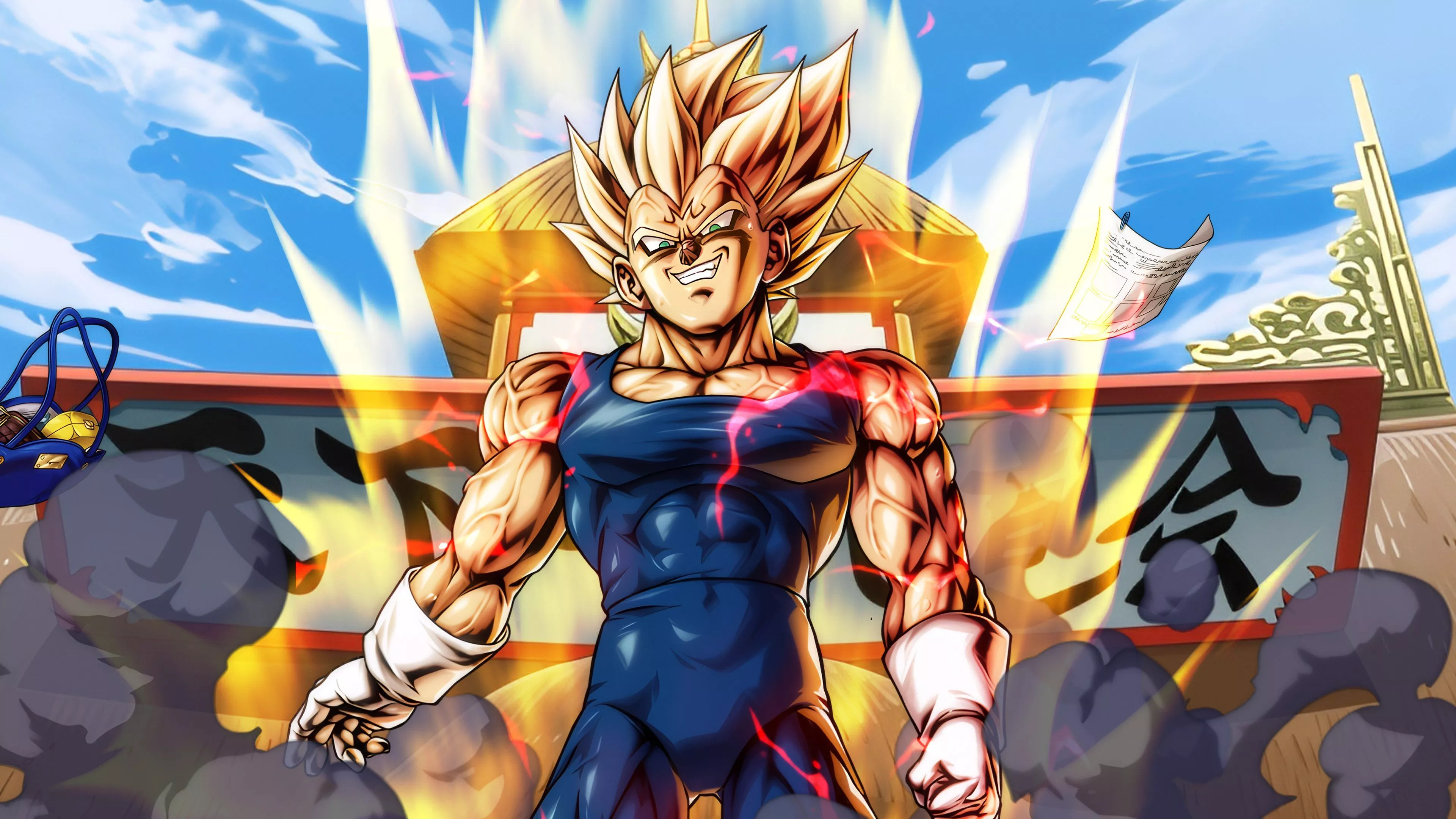 Hydros YEL Majin Vegeta 4K Artwork, 4K PC Wallpaper, 4K Phone Wallpaper, & Profile Picture! #DBLegends