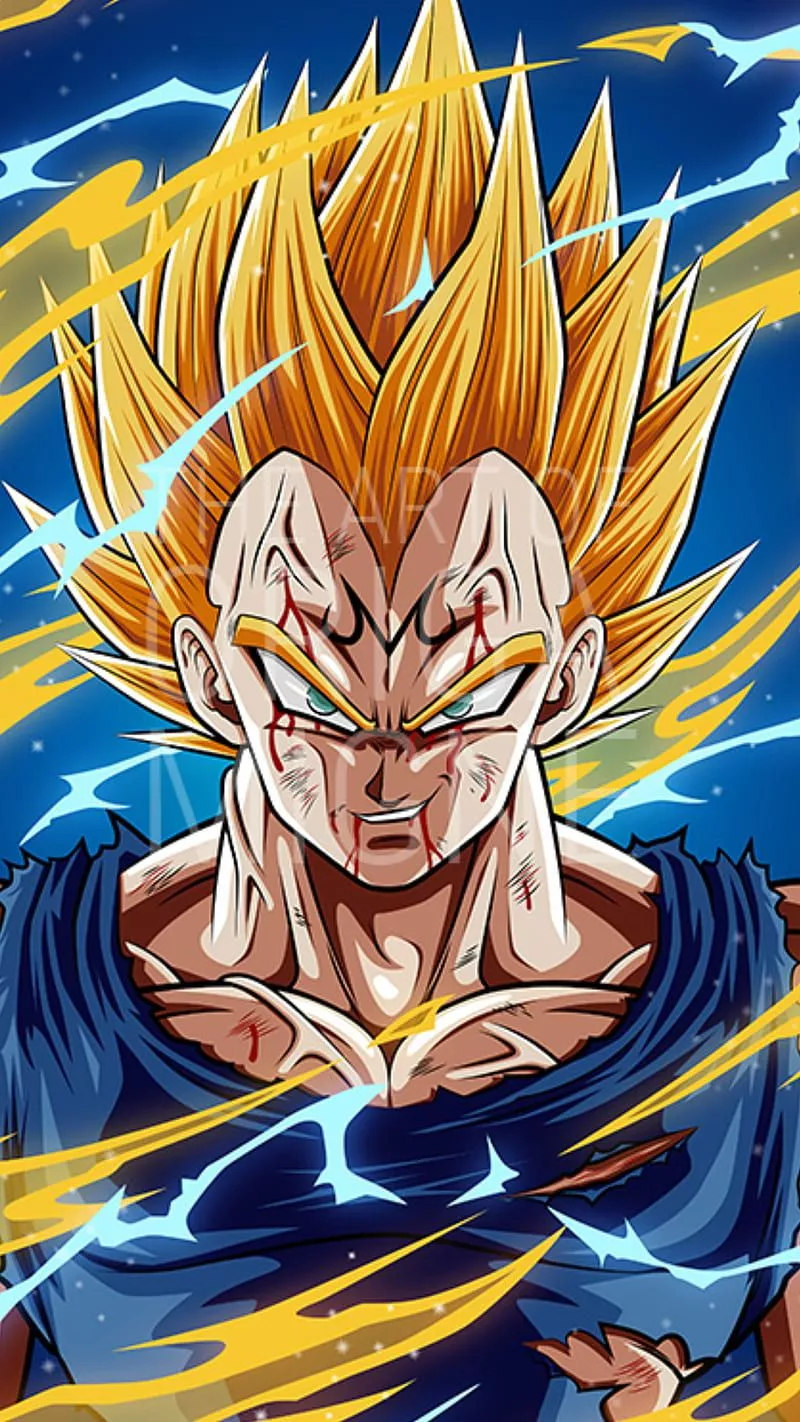 Majin Vegeta, dragon, ball, super, saiyan, anime, HD phone wallpaper