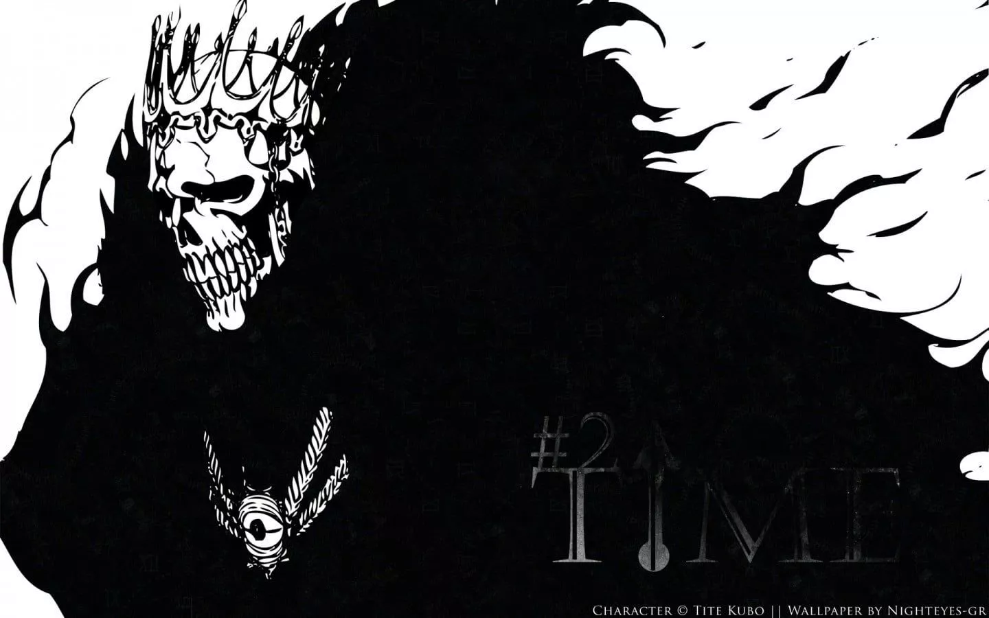 Black and white printed textile, Bleach