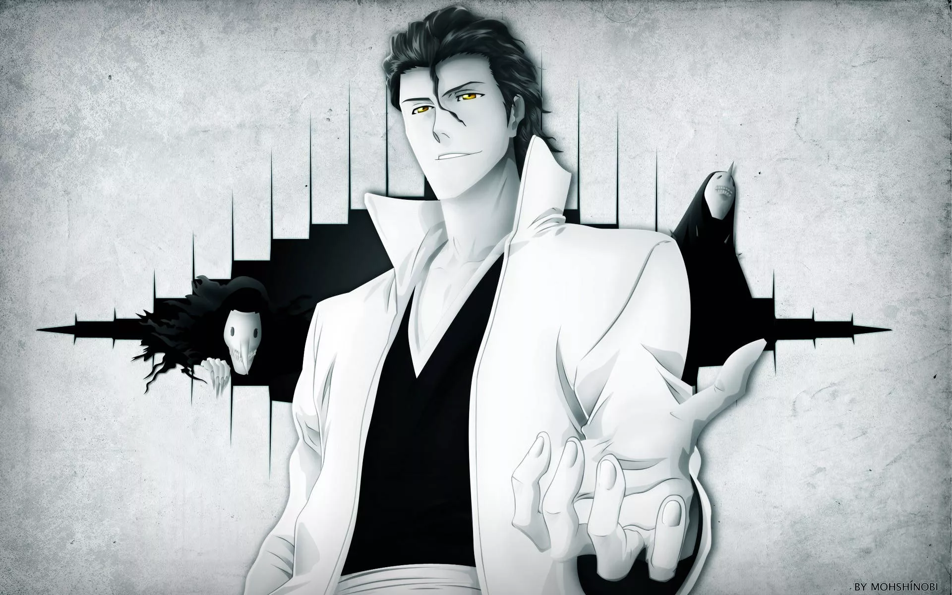 Sosuke Aizen Black And White Hand