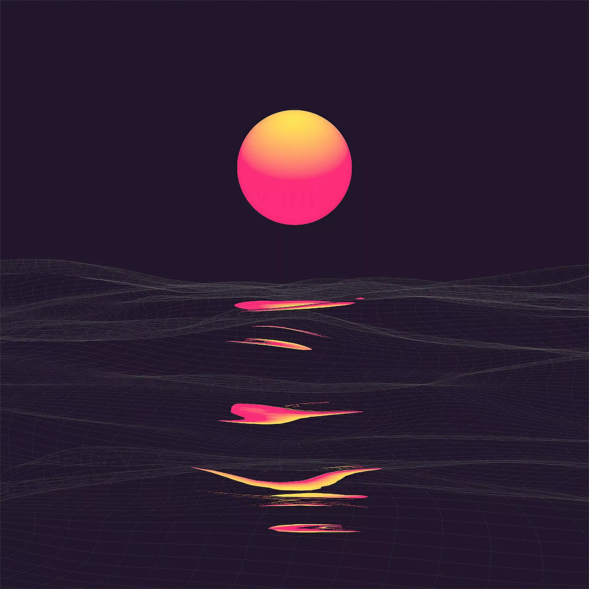 Aesthetic iPad Vaporwave Sunset