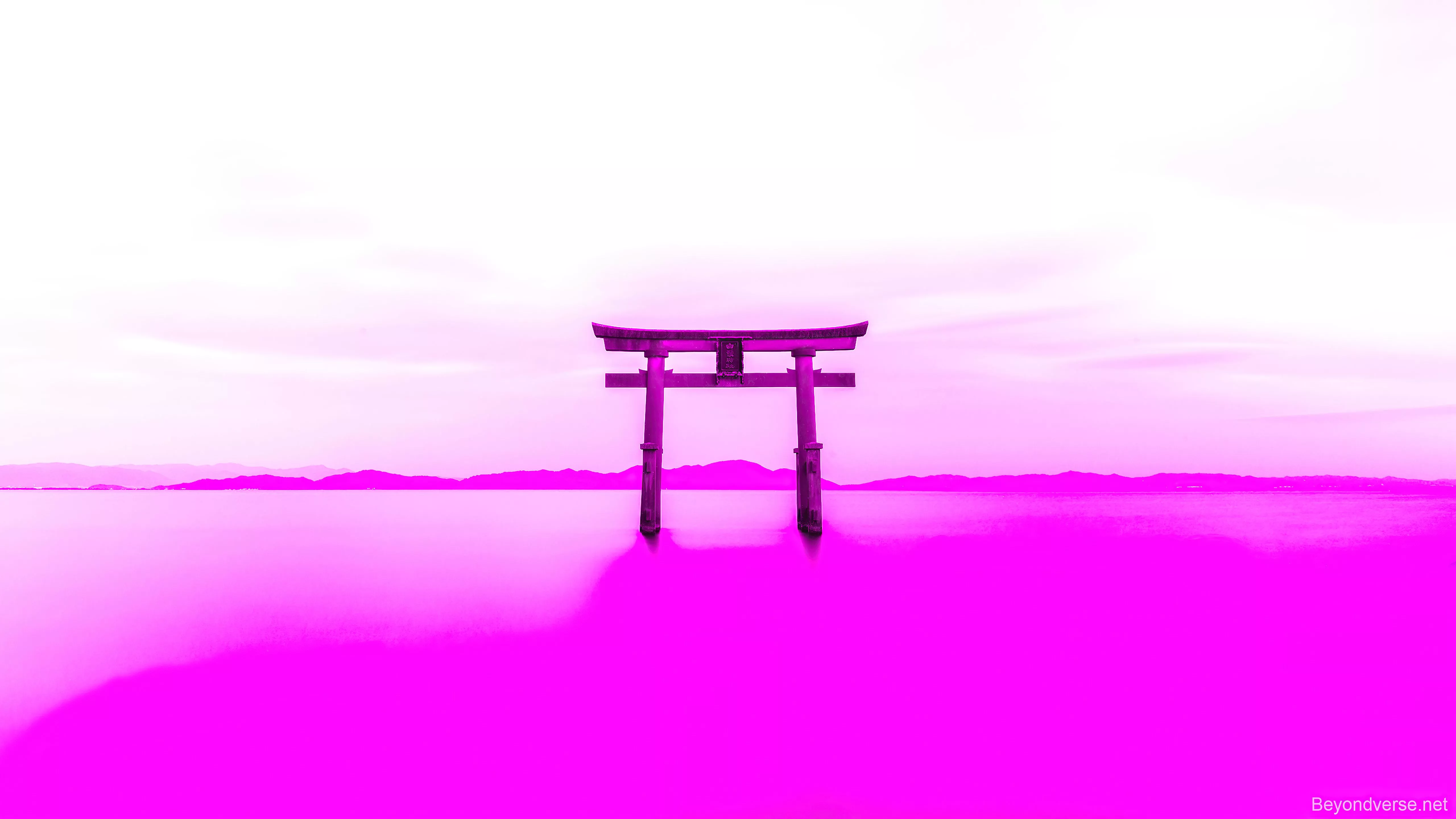 Shirahige Shrine Vaporwave Wallpaper, HD