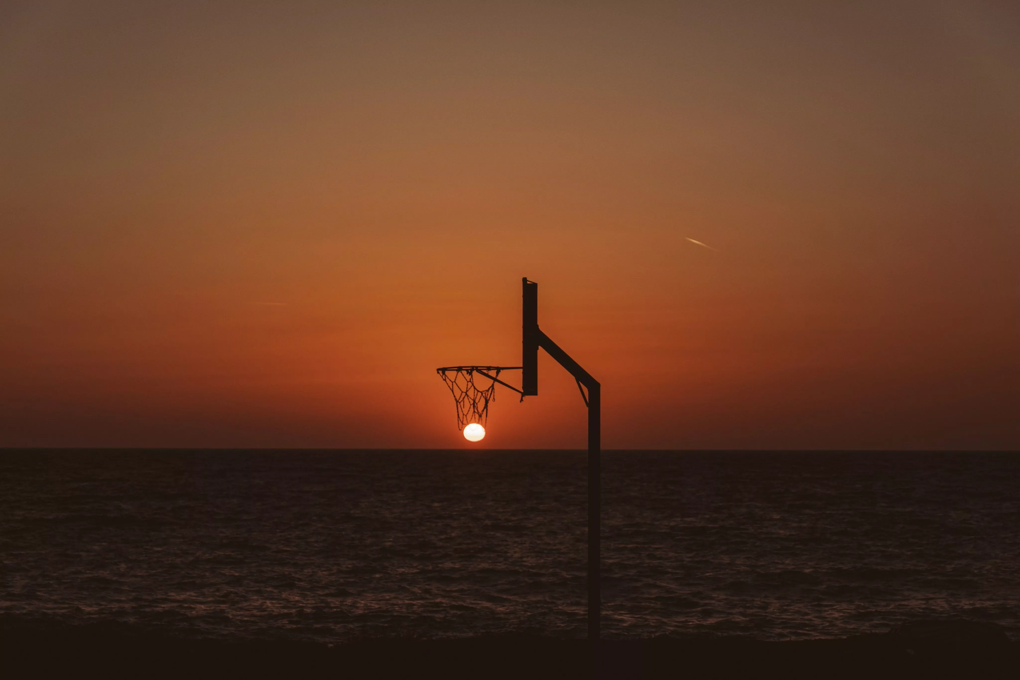Basketball Court Sunset Wallpaper, HD