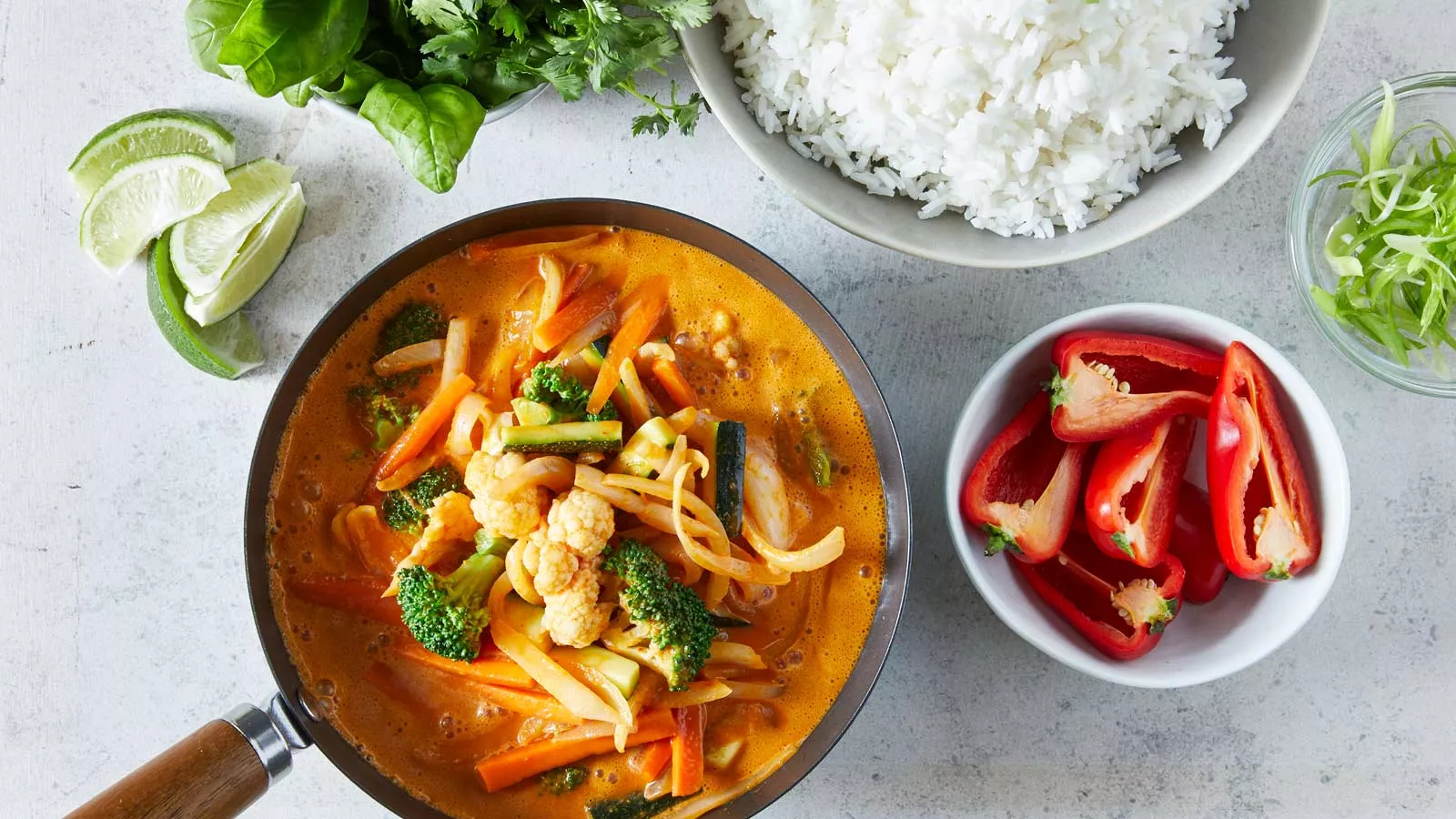 Red Curry Vegetables with Coconut Milk