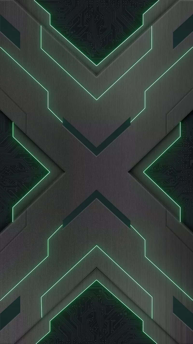 Tech X5, cyber, gaming, gaming style, gaming, glow, green line, green neon, laser, HD phone wallpaper