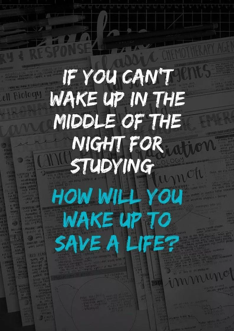 Night Study Medical Motivation Poster