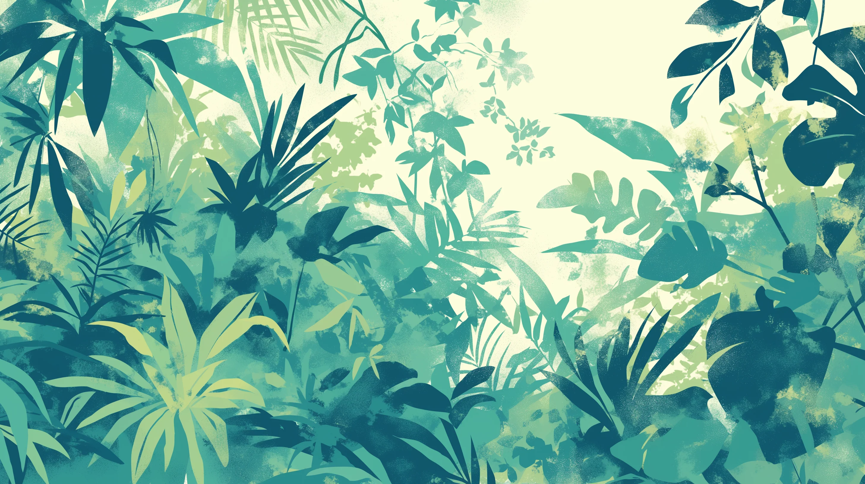 Tropical Foliage Mural Wallpaper