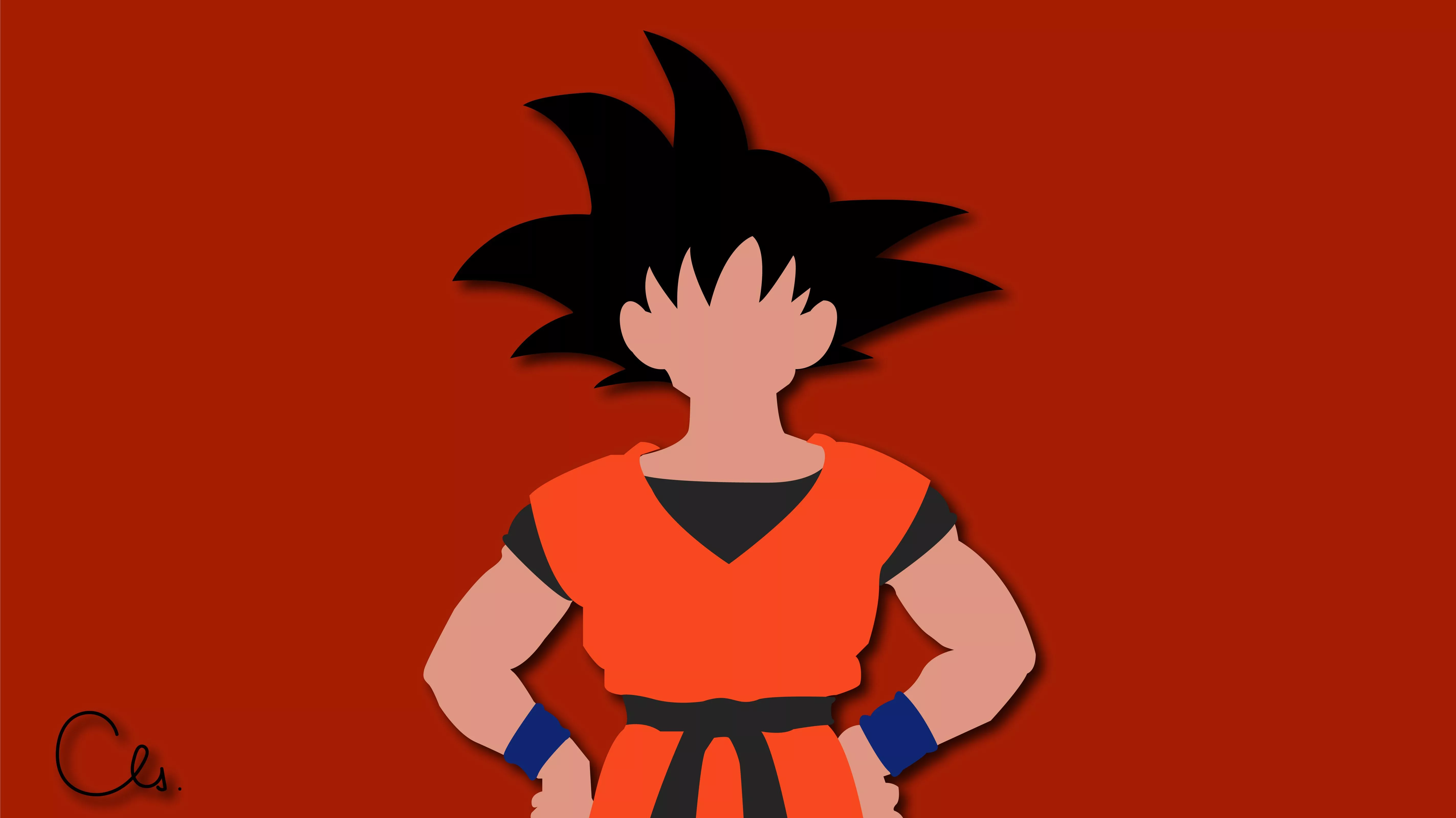 Son Goku Minimalist 4K Wallpaper, HD