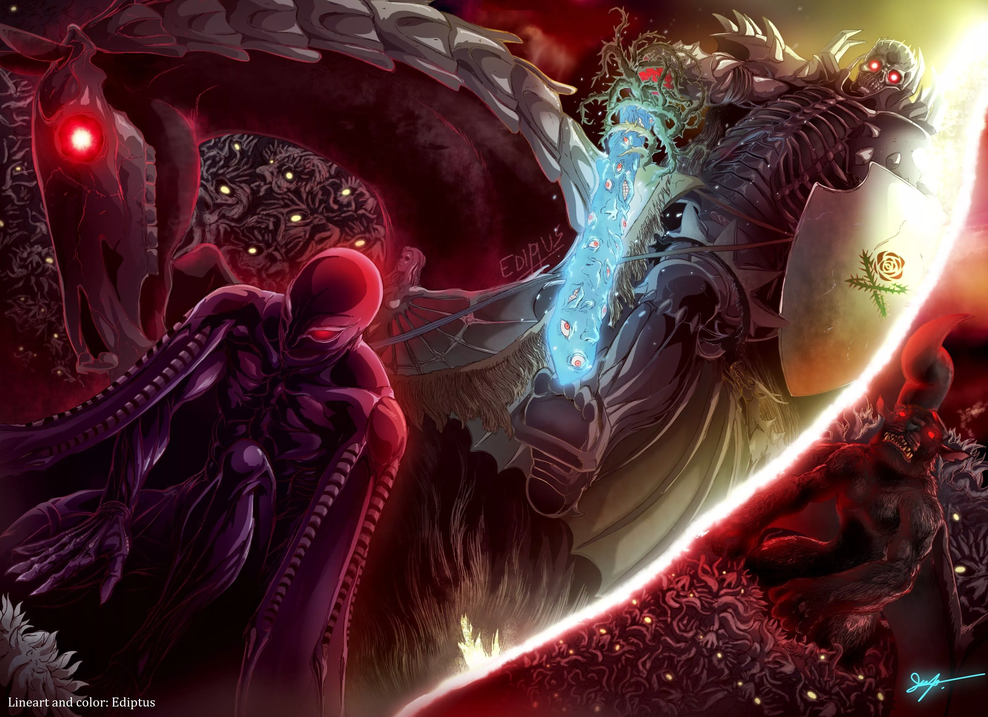 Wallpaper skeleton, rider, knight