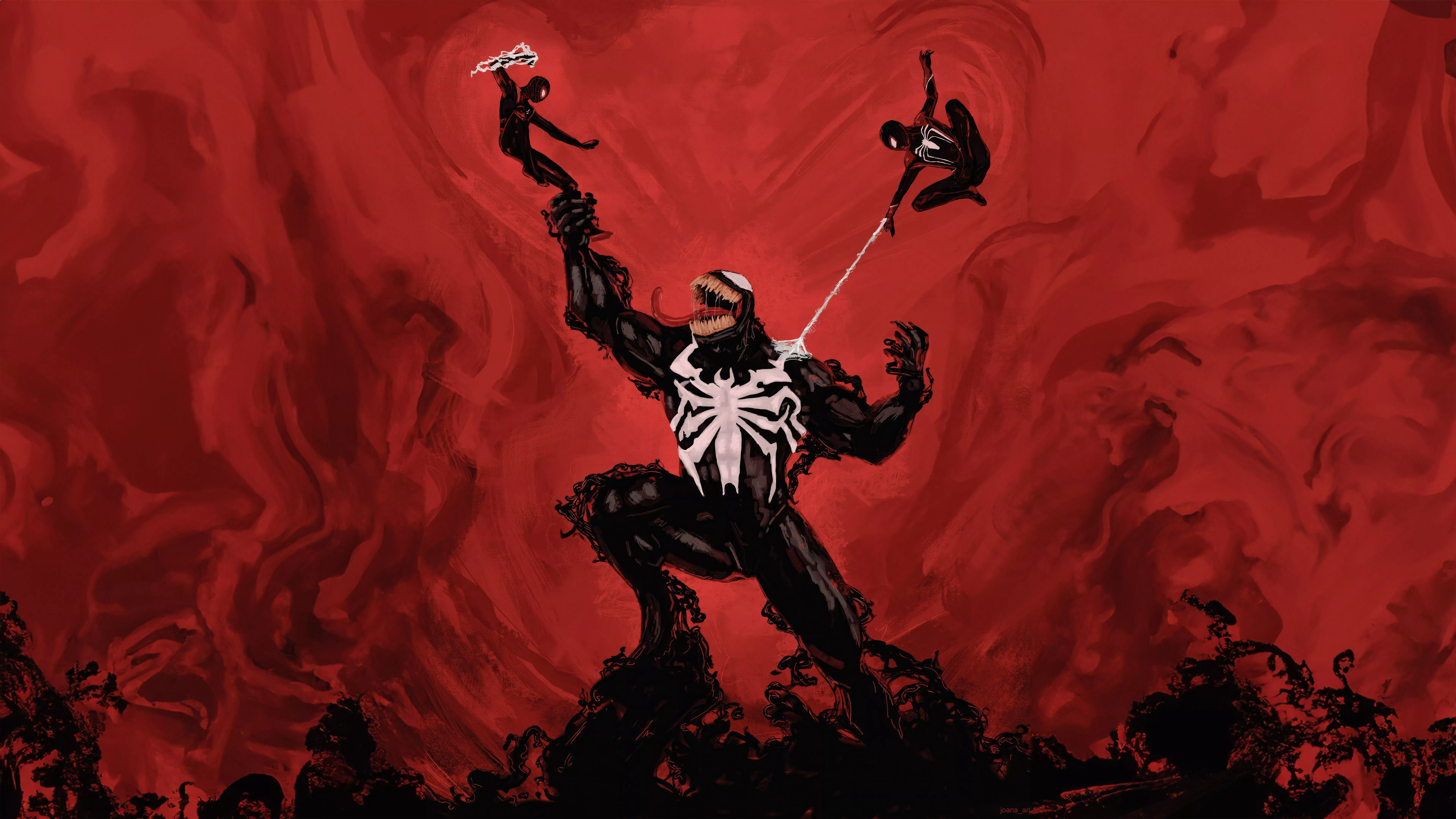 Venom Vs Spider Man Duo Wallpaper, HD