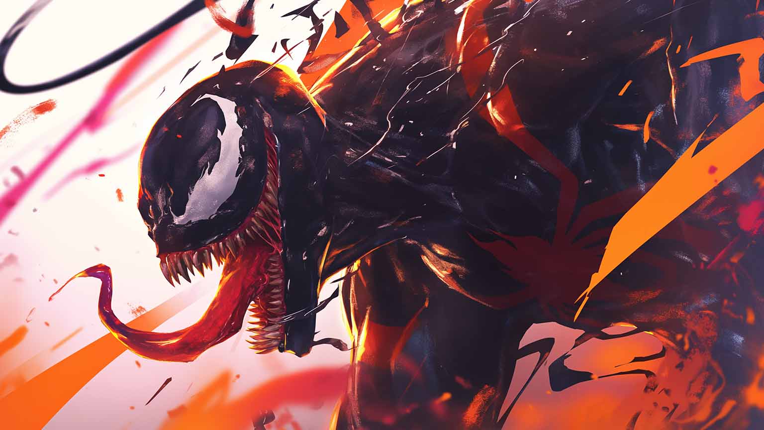Venom Sharp Teeth Desktop Wallpaper