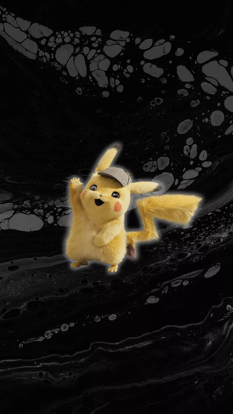 Pikachu, amoled, black, dark, high