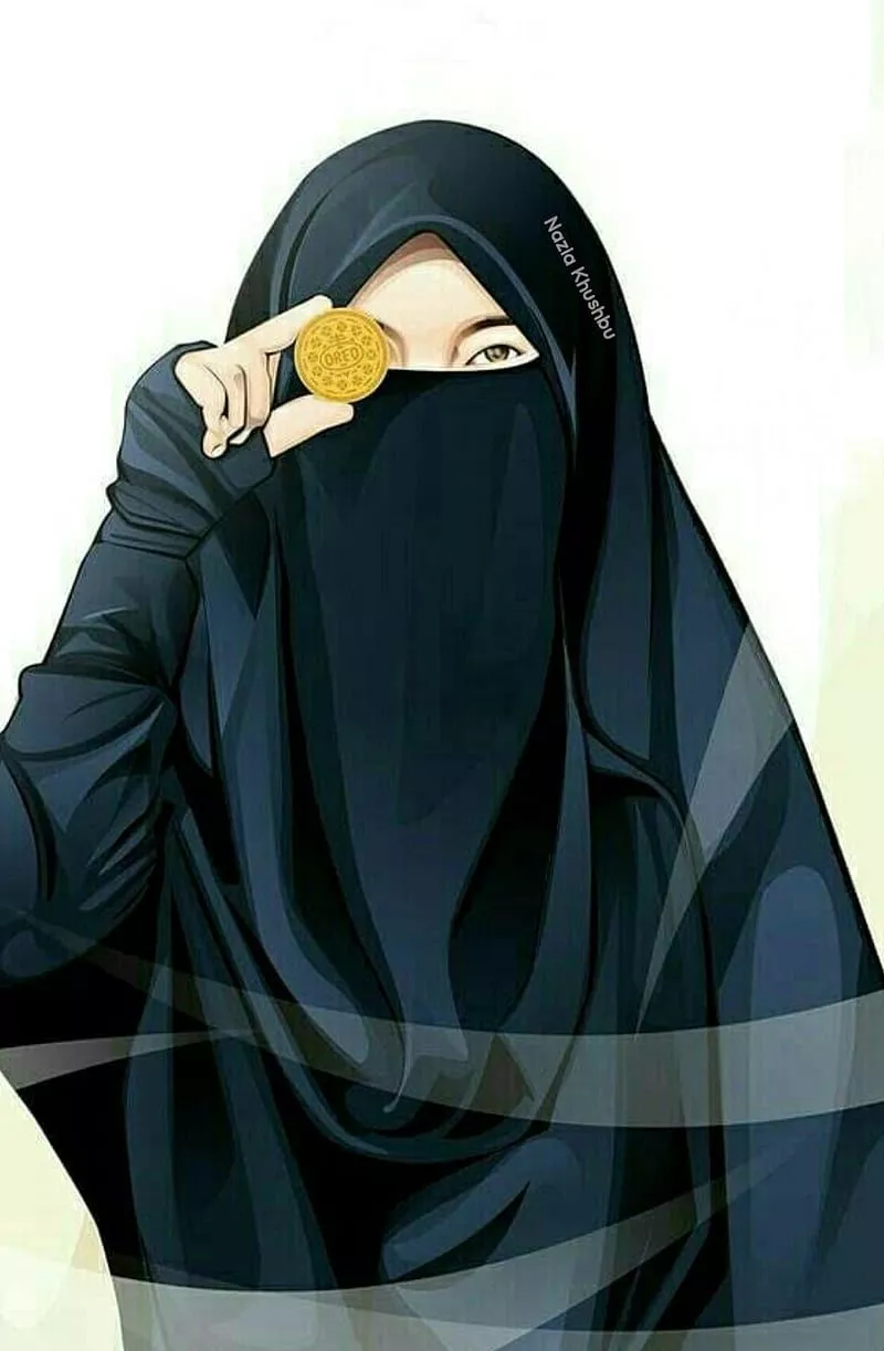 Islamic hijab girl, anime, hijab girl