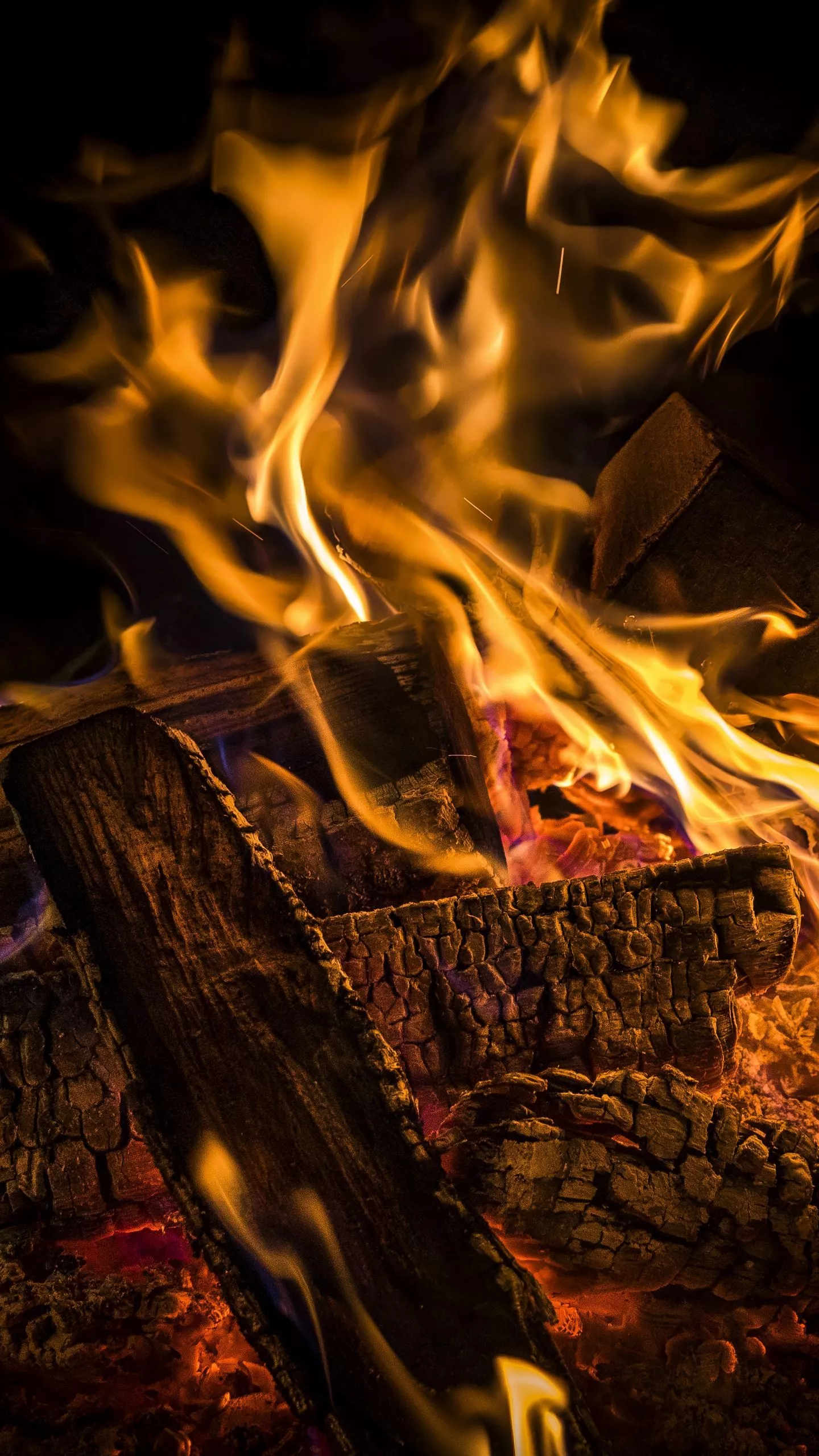 Download wallpaper 1440x2560 fire