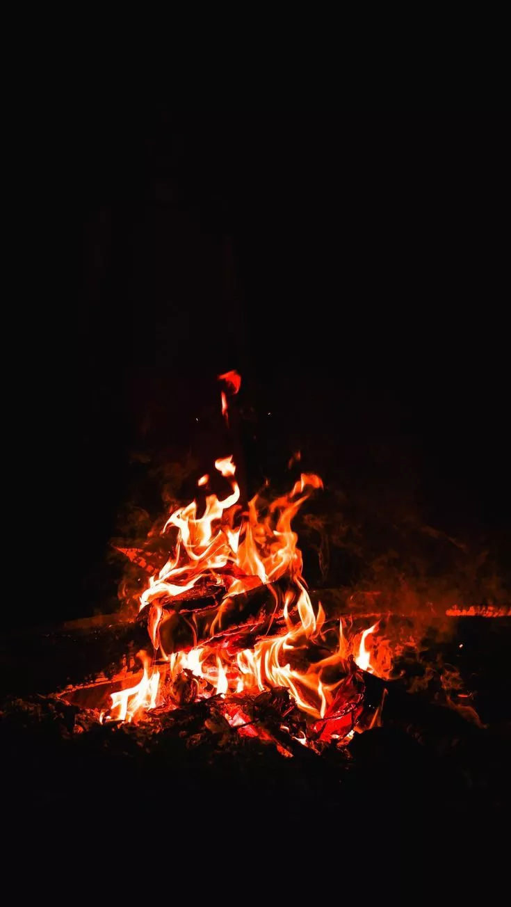 Flame in darkness wallpaper for iphone