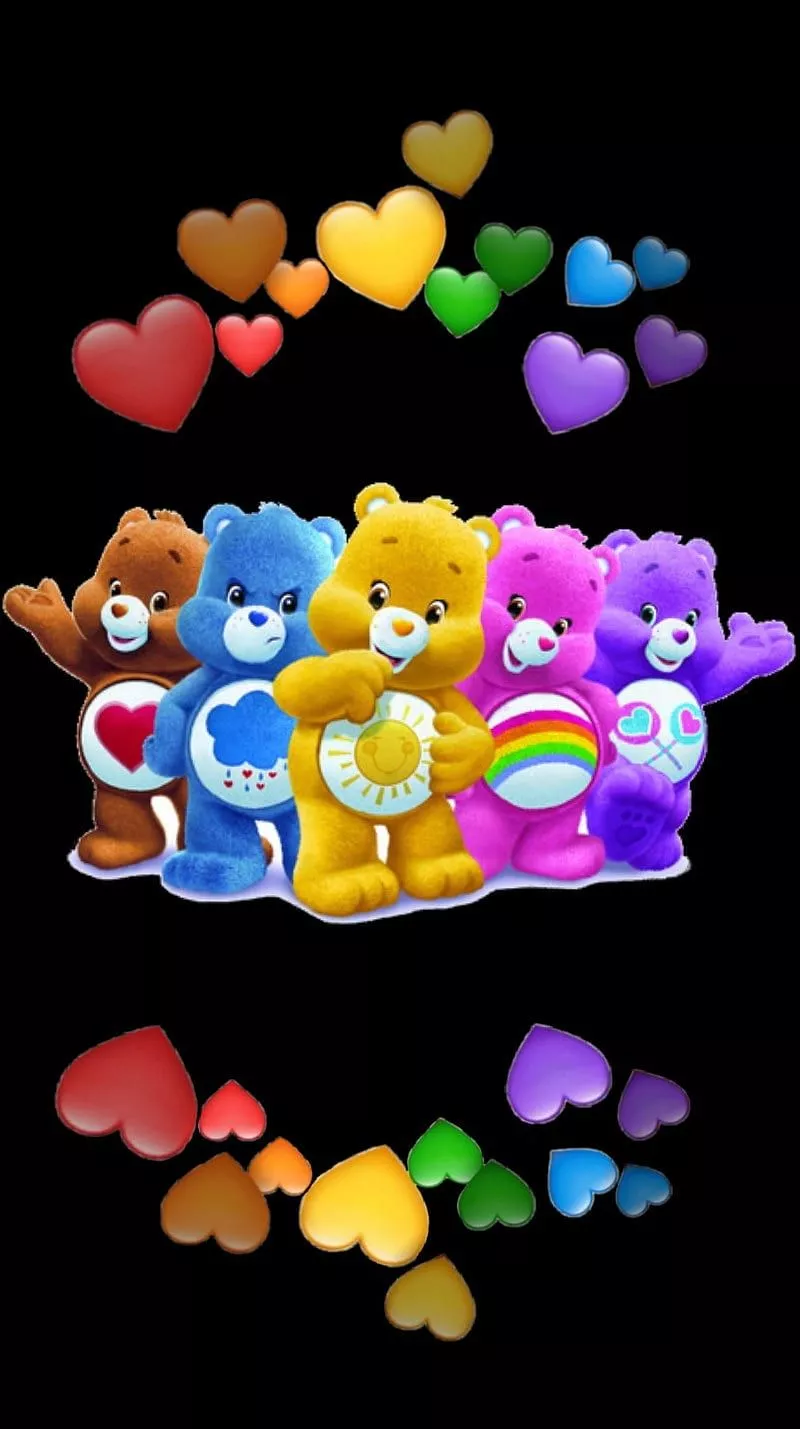 Carebears, bear, love, rainbow, HD