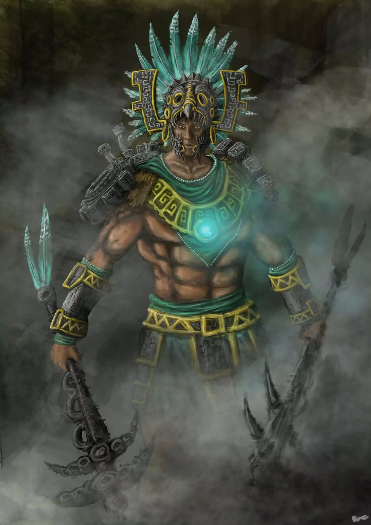 Aztec Warrior Wallpaper