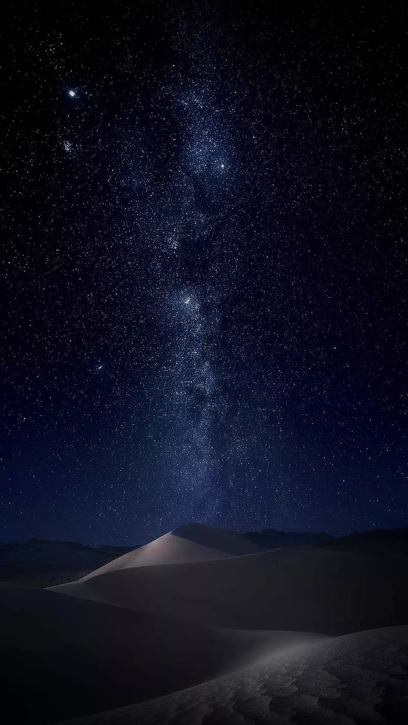 Deserted Galaxy, desert, night, sahara