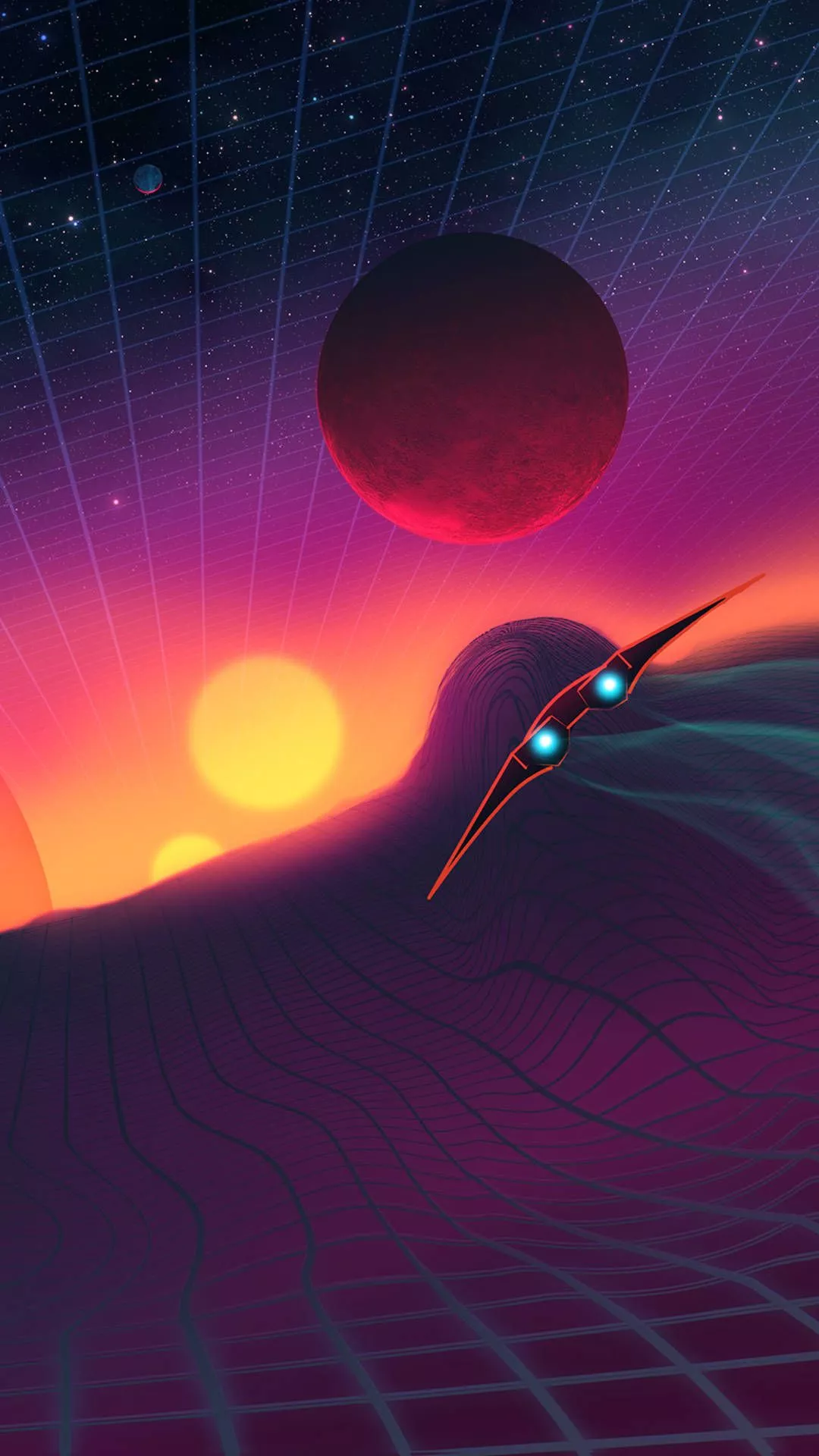 Download Retro Space Art Wallpaper