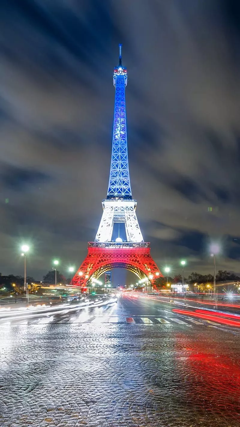 Paris, blue, city, eiffel, flag, france