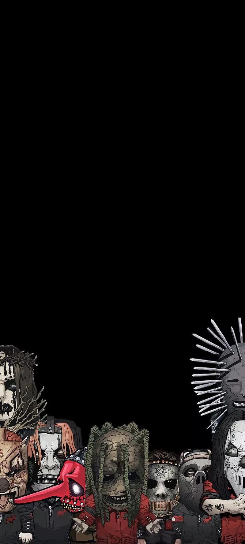 Slipknot, cartoon, dark, goth, gothic