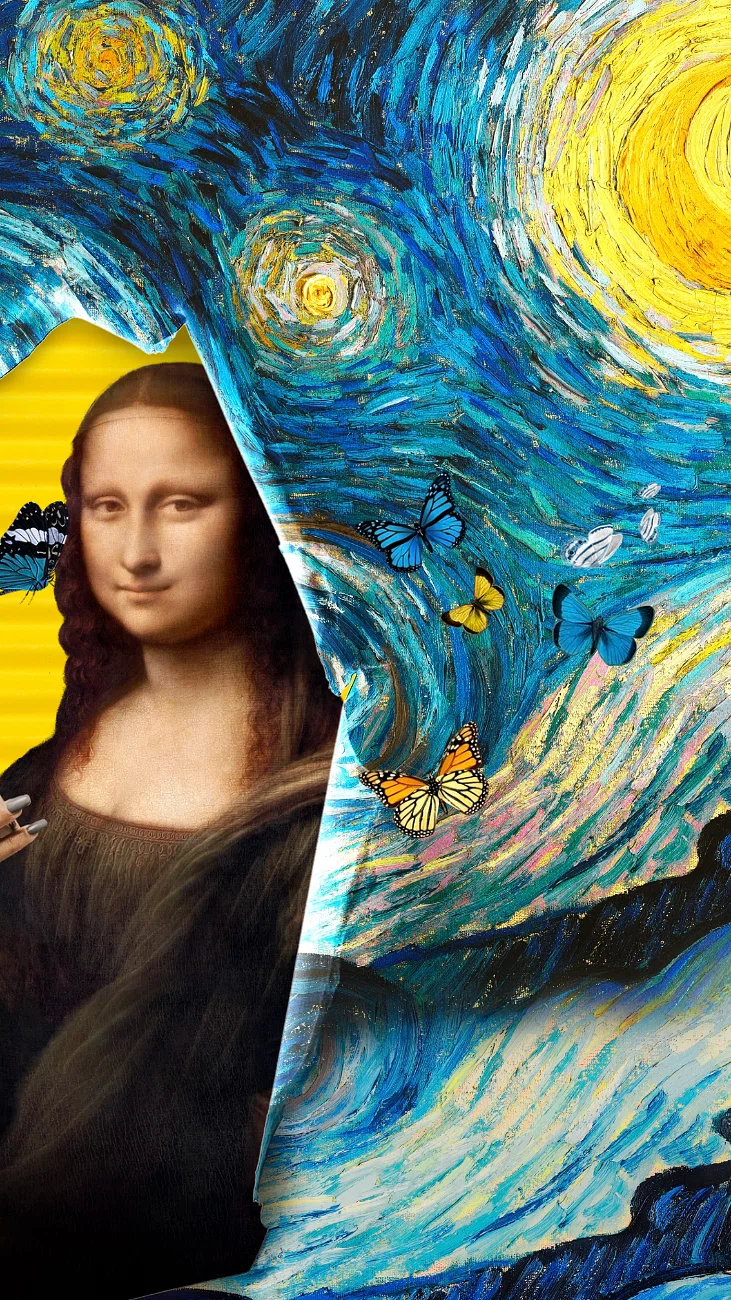 Starry Night, Mona Lisa iPhone