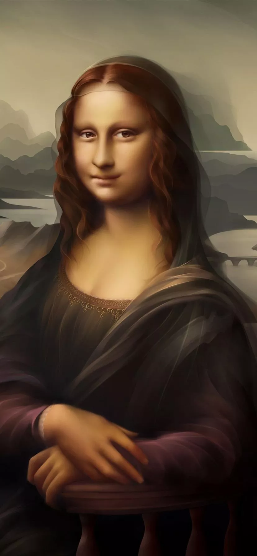 Mona Lisa, smile, digital art picture
