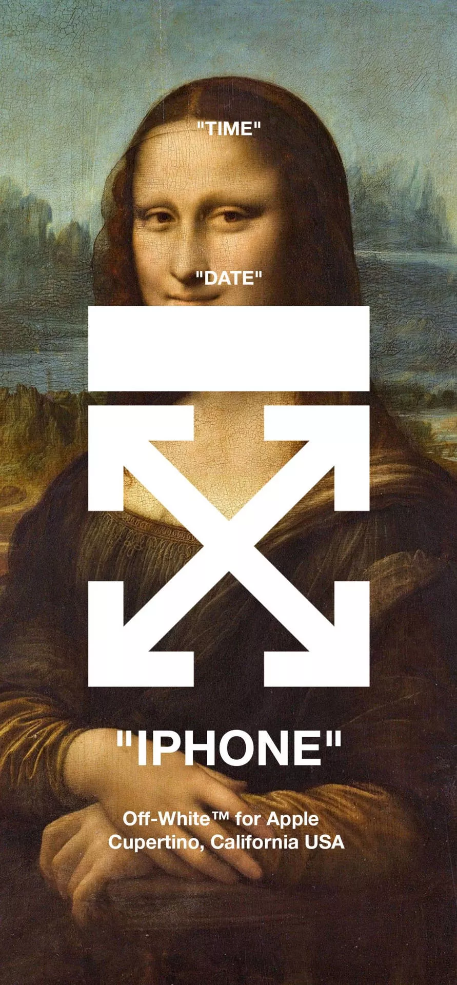 Mona Lisa Off White IPhone Wallpaper
