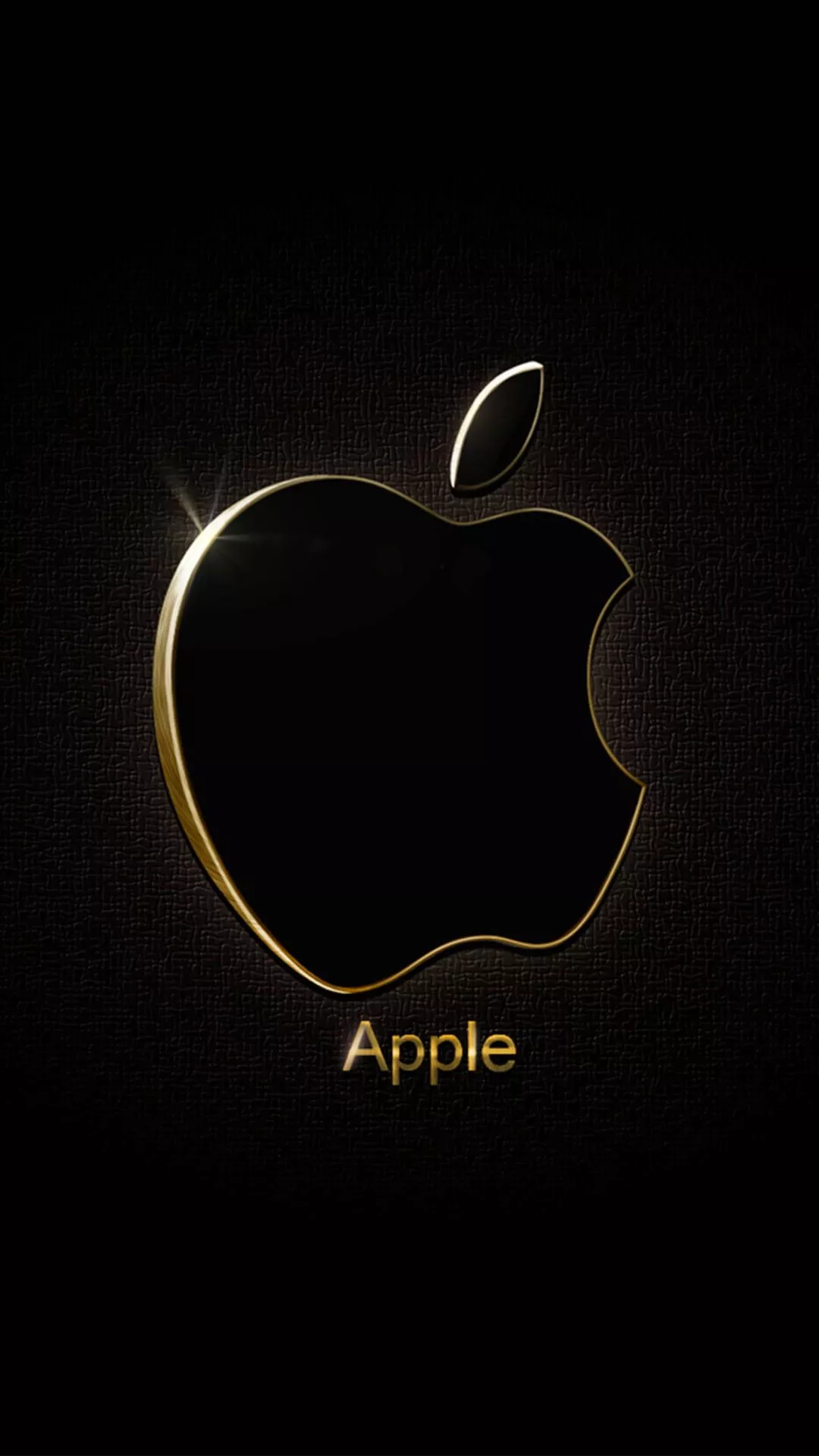 Full HD Black Gold Apple Wallpaper