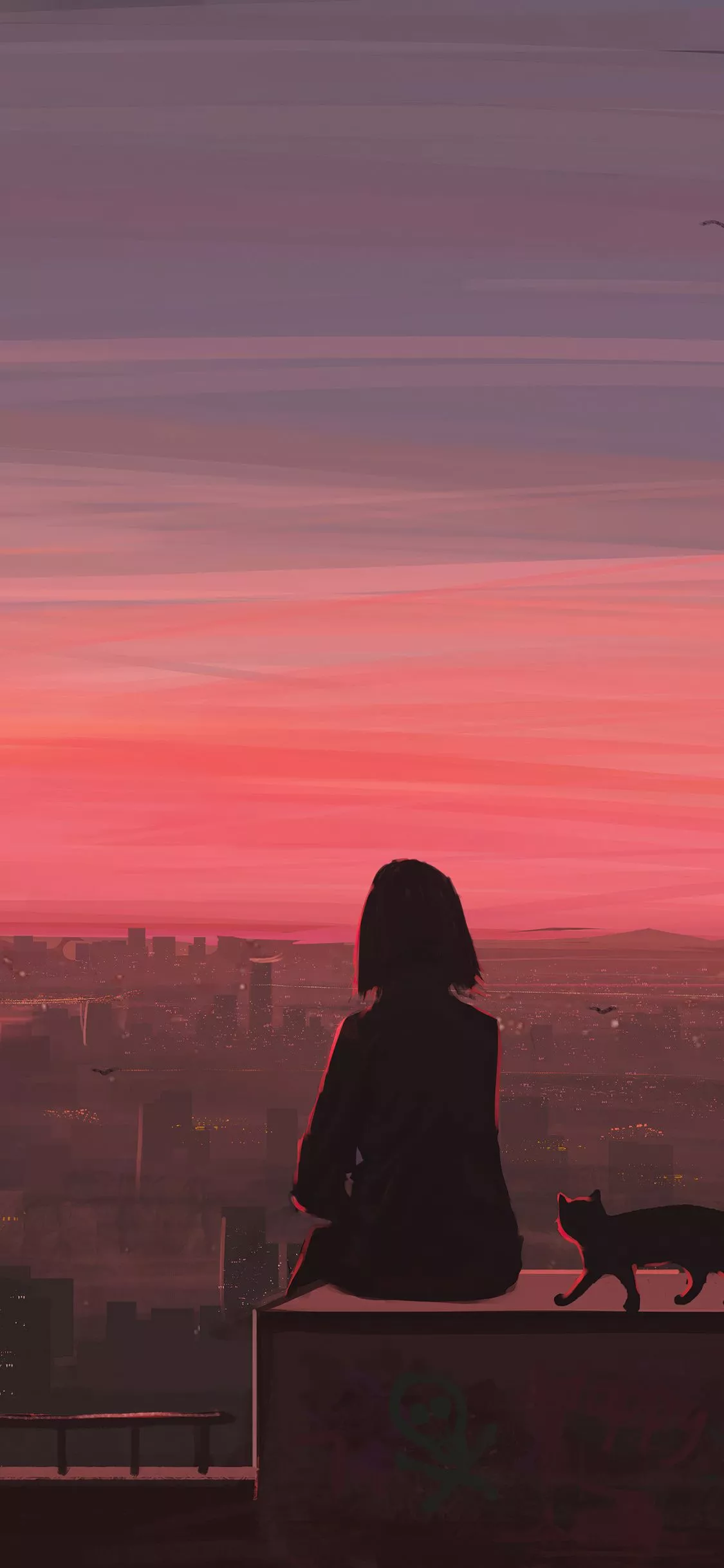 Lofi Girl 5k iPhone XS, iPhone