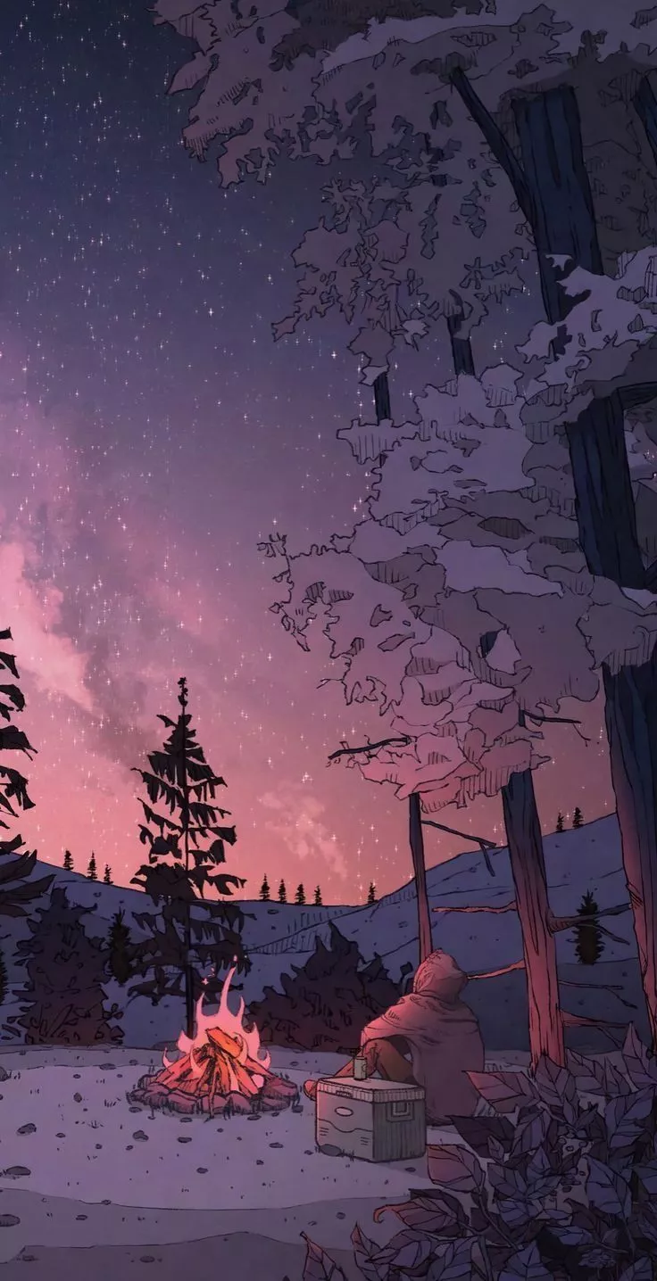 Lofi Forest Wallpaper