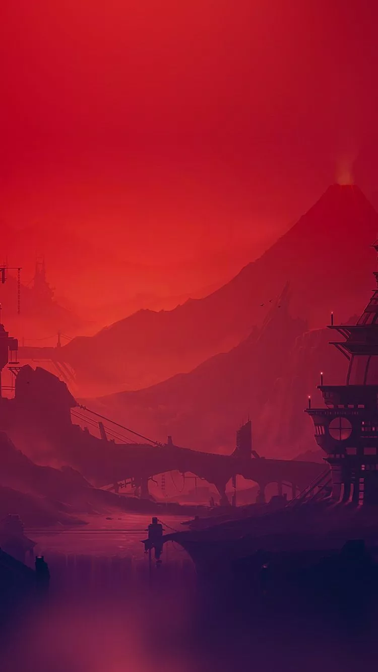 Red River Illustration Art Anime